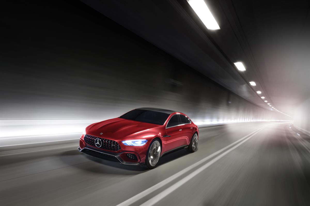 AMG Future Performance: Sportwagen-Marke präsentiert Hybrid-Showcar  - Mercedes-AMG GT Concept – Driving Performance der Zukunft 