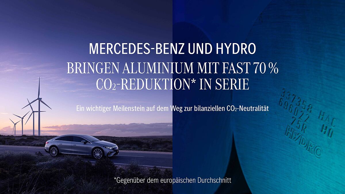 Mercedes-Benz AG bringt Aluminium mit fast 70 Prozent CO2-Reduktion in Serie