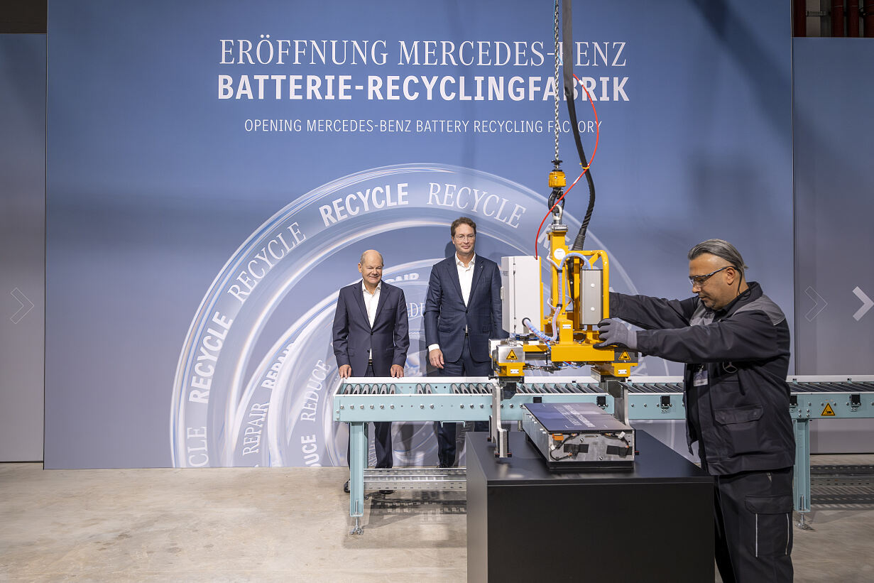 Mercedes-Benz schließt den Batterie-Kreislauf mit eigener Recyclingfabrik